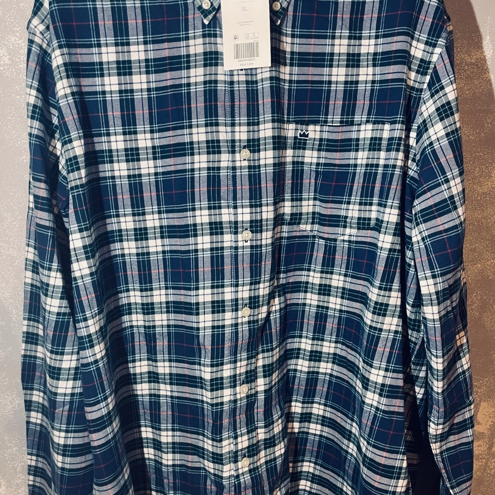 New Crown Ivy Men’s Shirt Sz Xl  Multicolor Plaid Long Sleeve Button Cotton